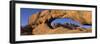 Mountains Viewed Through a Natural Arch with a Mother Holding Her Baby, Spitzkoppe, Namib Desert...-null-Framed Photographic Print