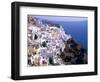 Mountains with Cliffside White Buildings in Santorini, Greece-Bill Bachmann-Framed Photographic Print