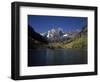 Mountains with Sky and Water, Maroon Bells, CO-Chris Rogers-Framed Photographic Print