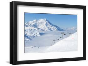 Mountains with Snow in Winter, Val-D'isere, Alps, France-haveseen-Framed Photographic Print