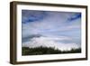 Mountains with Trees and Fog-aslysun-Framed Photographic Print