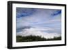 Mountains with Trees and Fog-aslysun-Framed Photographic Print