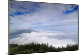 Mountains with Trees and Fog-aslysun-Mounted Photographic Print