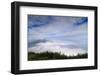 Mountains with Trees and Fog-aslysun-Framed Photographic Print