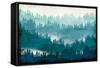 Mountainscape Blue-Michael Mullan-Framed Stretched Canvas