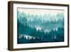 Mountainscape Blue-Michael Mullan-Framed Art Print