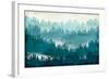 Mountainscape Blue-Michael Mullan-Framed Art Print