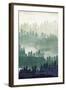 Mountainscape Navy Panel II-Michael Mullan-Framed Art Print