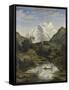 Mountainscape with Lake-Joseph Anton Koch-Framed Stretched Canvas