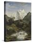 Mountainscape with Lake-Joseph Anton Koch-Stretched Canvas