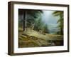 Mountaintop Retreat-Ruane Manning-Framed Art Print