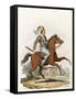 Mounted British Warrior-Charles Hamilton Smith-Framed Stretched Canvas