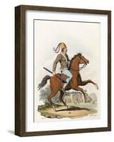 Mounted British Warrior-Charles Hamilton Smith-Framed Art Print