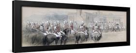 Mounted Escort at St James's Palace, London, 1848-John Gilbert-Framed Giclee Print