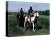 Mounted Indians Carrying Spears-Rosa Bonheur-Stretched Canvas