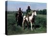 Mounted Indians Carrying Spears-Rosa Bonheur-Stretched Canvas