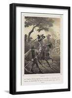 Mounted Knights Killing Peasants-null-Framed Giclee Print