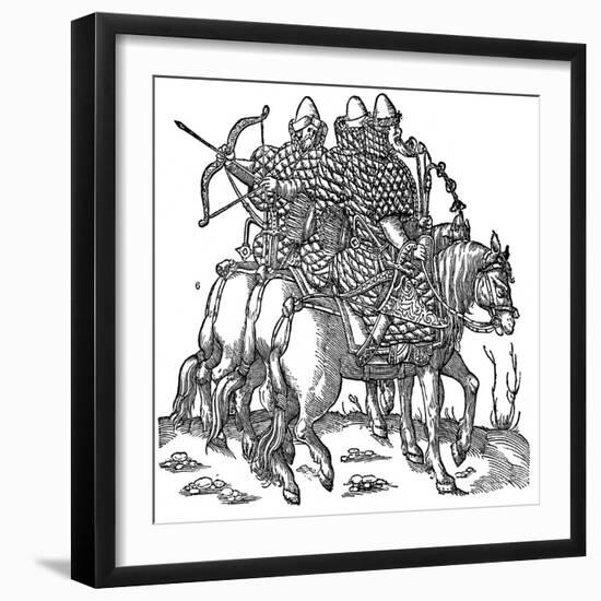 Mounted Muscovite Warriors, 1556-null-Framed Premium Giclee Print