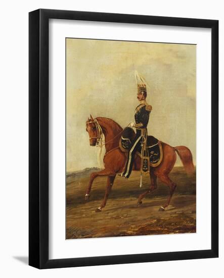 Mounted Officer of 13th Hussars in Full Dress, 19th Century-Henry Thomas Alken-Framed Giclee Print