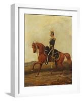 Mounted Officer of 13th Hussars in Full Dress, 19th Century-Henry Thomas Alken-Framed Giclee Print