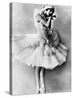 Mounted Original Postcard Portrait of Celebrated Russian Ballerina Anna Pavlova in Full Costume-null-Stretched Canvas