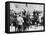 Mounted Police Clashing with Strikers, Outside an Electrical Plant in Philadelphia-null-Framed Stretched Canvas