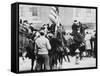 Mounted Police Clashing with Strikers, Outside an Electrical Plant in Philadelphia-null-Framed Stretched Canvas