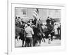 Mounted Police Clashing with Strikers, Outside an Electrical Plant in Philadelphia-null-Framed Photo