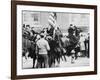 Mounted Police Clashing with Strikers, Outside an Electrical Plant in Philadelphia-null-Framed Photo