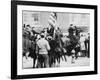 Mounted Police Clashing with Strikers, Outside an Electrical Plant in Philadelphia-null-Framed Photo