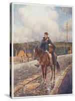 Mounted Postman in the Australian Outback-Percy F.s. Spence-Stretched Canvas