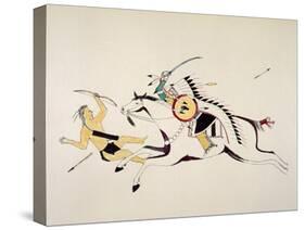 Mounted Sioux-Kills Two-Stretched Canvas