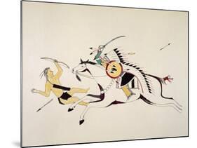 Mounted Sioux-Kills Two-Mounted Giclee Print