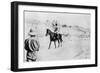 Mounted Turkish Officer Leaving Mosul, Mesopotamia, WWI, 1918-null-Framed Giclee Print