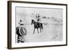 Mounted Turkish Officer Leaving Mosul, Mesopotamia, WWI, 1918-null-Framed Giclee Print