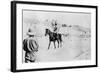 Mounted Turkish Officer Leaving Mosul, Mesopotamia, WWI, 1918-null-Framed Giclee Print