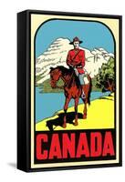 Mountie Decal-null-Framed Stretched Canvas