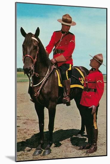 Mounties Talking-null-Mounted Art Print