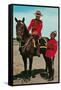 Mounties Talking-null-Framed Stretched Canvas