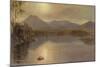 Mounts Katahdin and Turner from Lake Katahdin, Maine-Frederic Edwin Church-Mounted Giclee Print