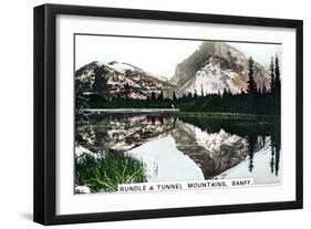 Mounts Rundle and Tunnel, Banff, Alberta, Canada, C1920S-null-Framed Giclee Print