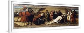 Mourning Dead Christ, 1513, Predella of Altarpiece of Ognissanti-Ludovico Brea-Framed Premium Giclee Print