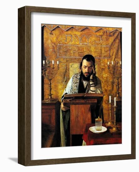 Mourning the Dead-Isidor Kaufmann-Framed Art Print