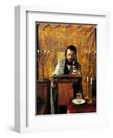 Mourning the Dead-Isidor Kaufmann-Framed Art Print