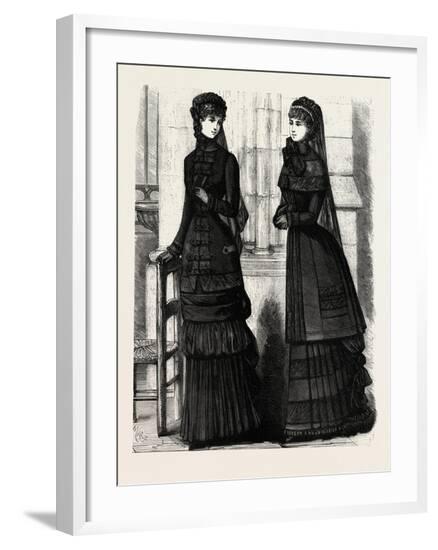 Mourning Toilettes, Fashion, 1882--Framed Giclee Print