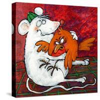 Mouse and Robin-Maylee Christie-Stretched Canvas