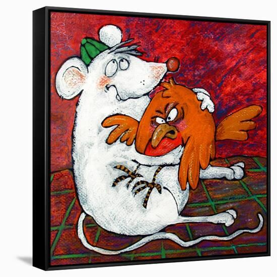 Mouse and Robin-Maylee Christie-Framed Stretched Canvas