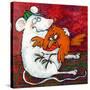 Mouse and Robin-Maylee Christie-Stretched Canvas