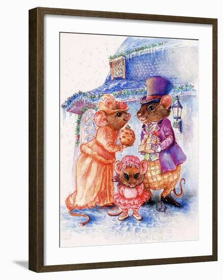 Mouse Christmas Gifts-Judy Mastrangelo-Framed Giclee Print