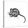Mouse Lettering Poster-zapolzun-Stretched Canvas